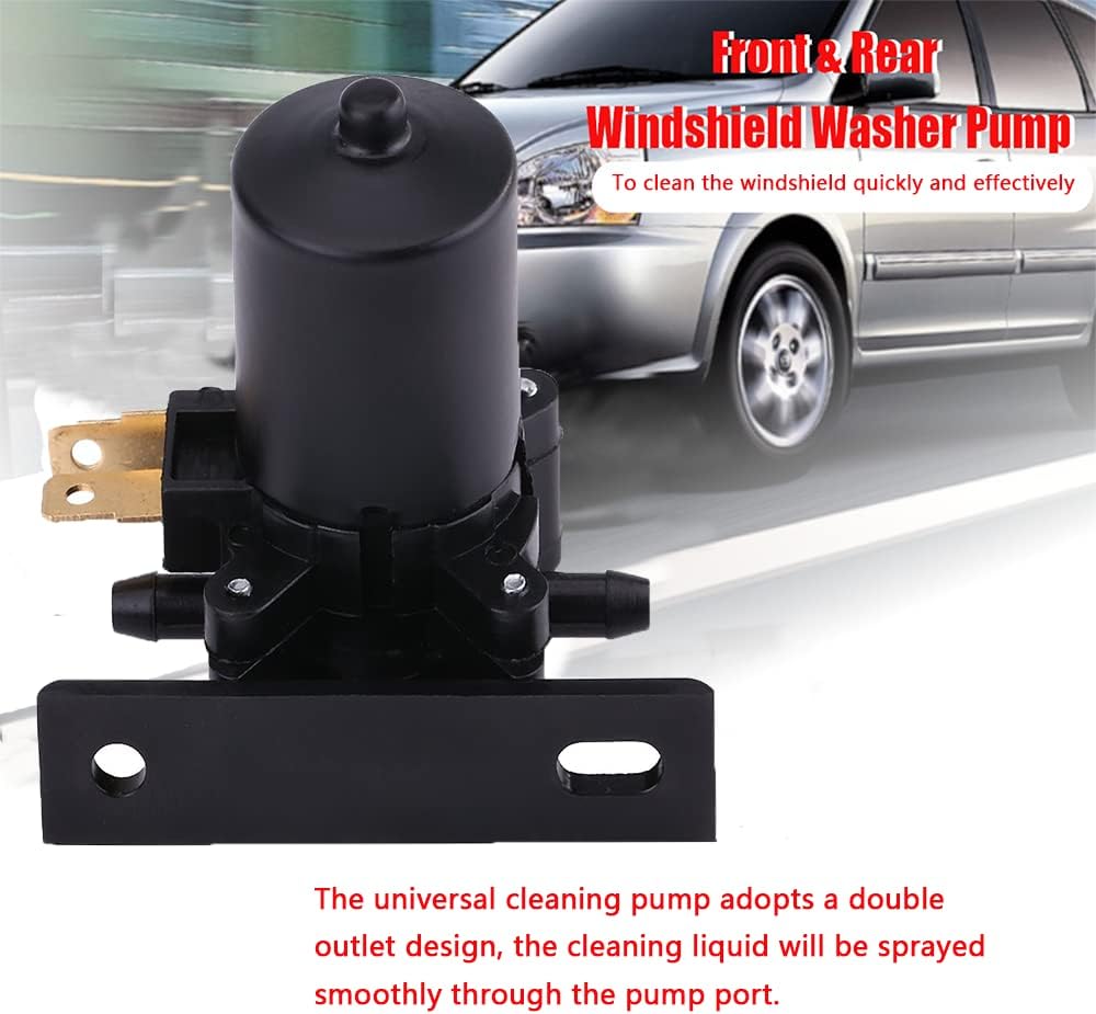 Watris Veiyi 12V Windshield Washer Pump Motor for Car Van Bus Truck, Windscreen Window Washer Water Liquid Pump, Universal Windscreen Washer Pump, Car Window Wash Kit