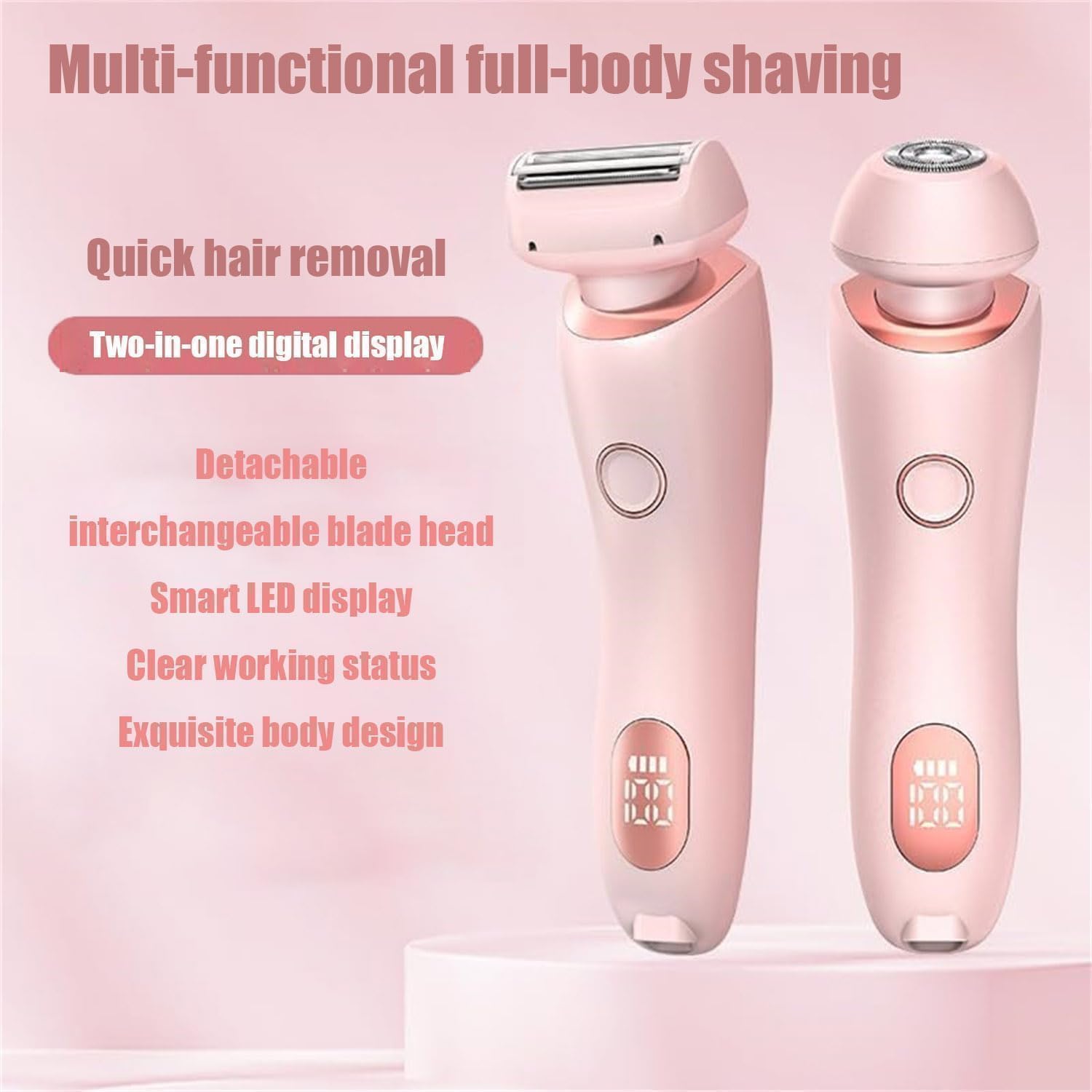 Premium Electric Shaver,Wet and Dry Electric Razor for Women,Electric Shaver for Women (Pink)
