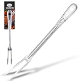 Alpine Cuisine Stainless Steel Carving BBQ Fork 13.5in with Comfortable Handle - Grill Fork Heat Resistance, Stainless Steel Forks for Barbecue, Serving, Cooking, Grilling, Roasting - Dishwasher Safe