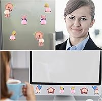 Vista 7 de 7 pares de calcomanías decorativas de dibujos animados 3D para automóvil o electrodomésticos de silicona anticolisión para espejo retrovisor, puerta