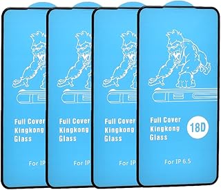 Generic Dragon 18D Perfect Anti-Fingerprint Tempered Glass Screen Protector With 3D Black Edges And Scratch Resistant For IPhone 11 Pro Max/XS Max 6.5 Inch Set Of 4 Pieces - Transparent