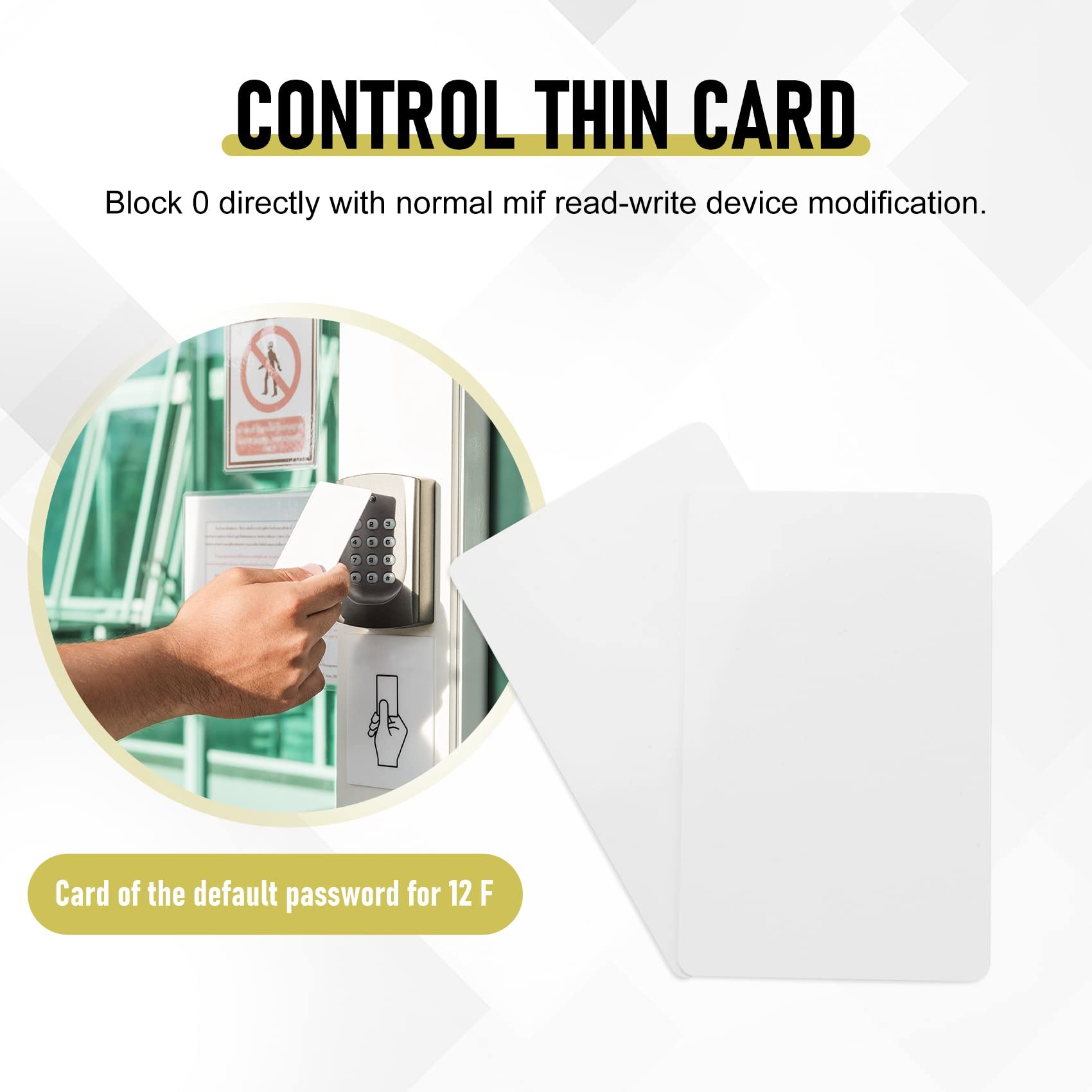 10 Carte NFC RFID 13.56MHz - Schede PVC Riscrivibili Per Controllo Accessi - Foto 3