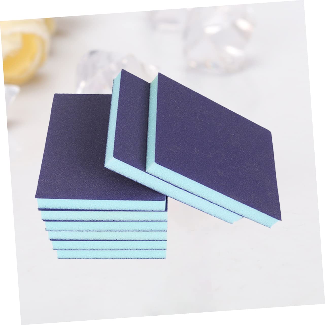 HOMSFOU 48 piezas Bloques de Esponja Abrasiva para Lijado Doble Cara Muebles Paredes y Limpieza de Cocina Flexible para Lijado Seco y Húmedo Uso Múltiple