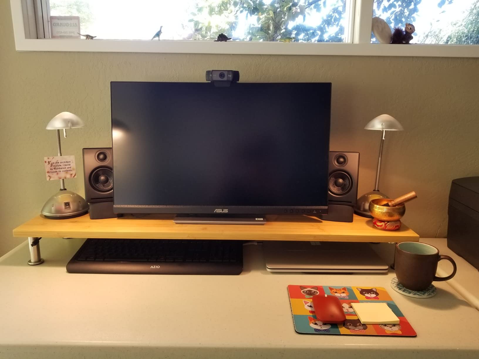 13/mo Finance The Office Oasis Dual Computer Monitor Stand, Solid