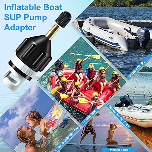 Karmiero 2Pcs Inflatable Boat Sup Pump Adapter, Premium Conventional Air Adapter, Sturdy Sup Air Adapter,Quickly Inflation And Strong Sealing Sup Pump Adapter, For Inflatable Boat, Paddleboard And Kayak. thumb #6