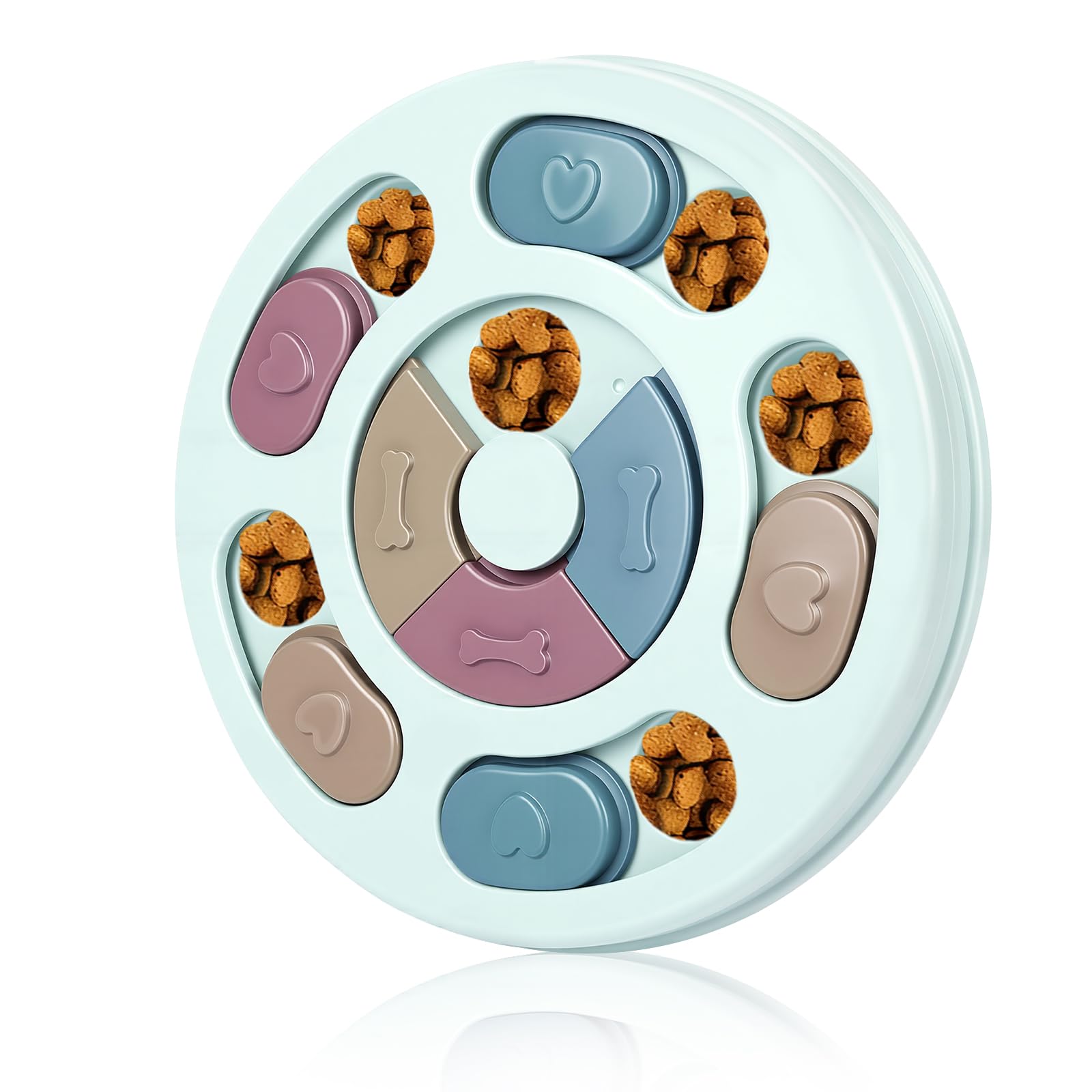 Giocattoli di Intelligenza per Cani, Treat Dispenser Giocattolo Interattivo, Puzzle Antiscivolo per Cani, Lavabile, Sicurezza, Giocattolo intelligenza per Cani, Cuccioli e Gatti, Blu