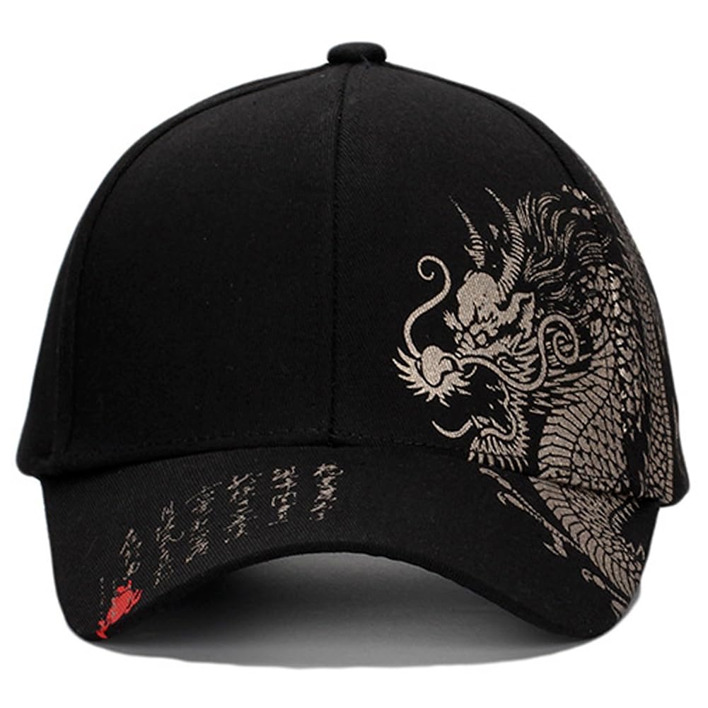 Dragon Black Original Baseball Cap for Women Men Adjustable Classic Cotton Dad Hat Strapback Hats