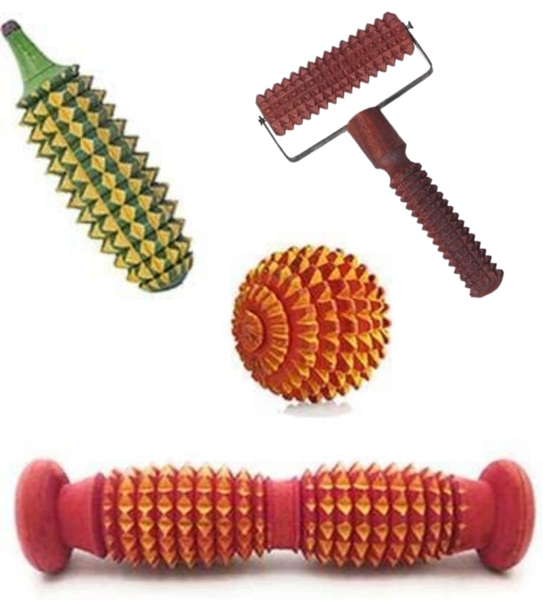 "Crystal Wooden Massager Tools Kit: 10.5-inch Foot Roller, Hand/Leg T Massager, Acupressure Karela Ball for Pain Relief & Blood Circulation (Set of 4)" (B0CZXXD63T) Amazon Price History, Amazon Price Tracker