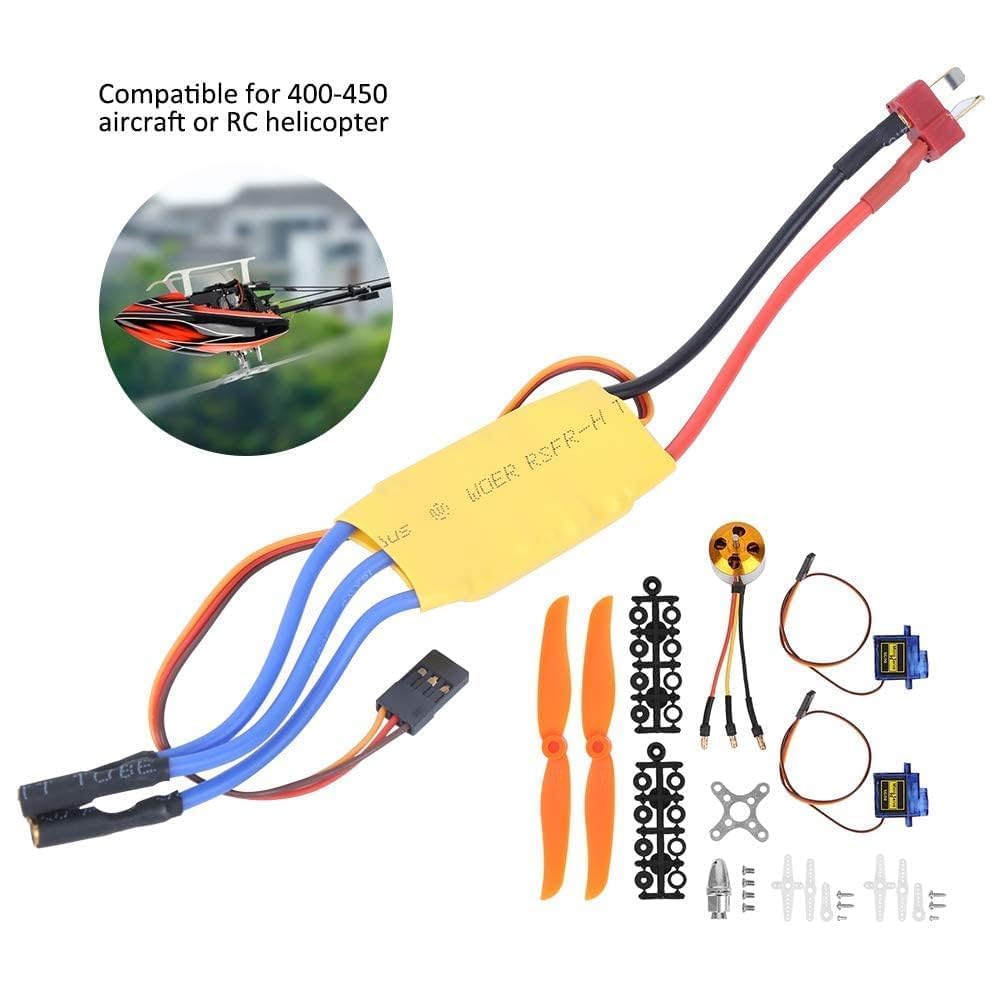 A2212 2200KV Motor sin escobillas 30A ESC SG90 9G Servo 6035 Hélice para accesorios de avión de ala fija RC(2200KV Motor + 6035 Propeller + 9G Servo + 30A ESC)