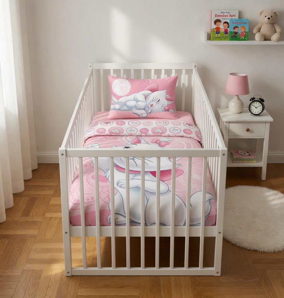 Marie Aristochats Parure de lit pour bébé 100 x 135 cm + 40 x 60 cm
