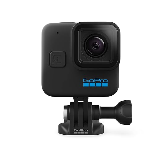 GoPro HERO11 Black Mini - Compact Waterproof Action Camera With 5.3K60 Ultra HD Video, 24.7MP Frame Grabs, 1/1.9" Image Sensor, Live Streaming, Stabilization