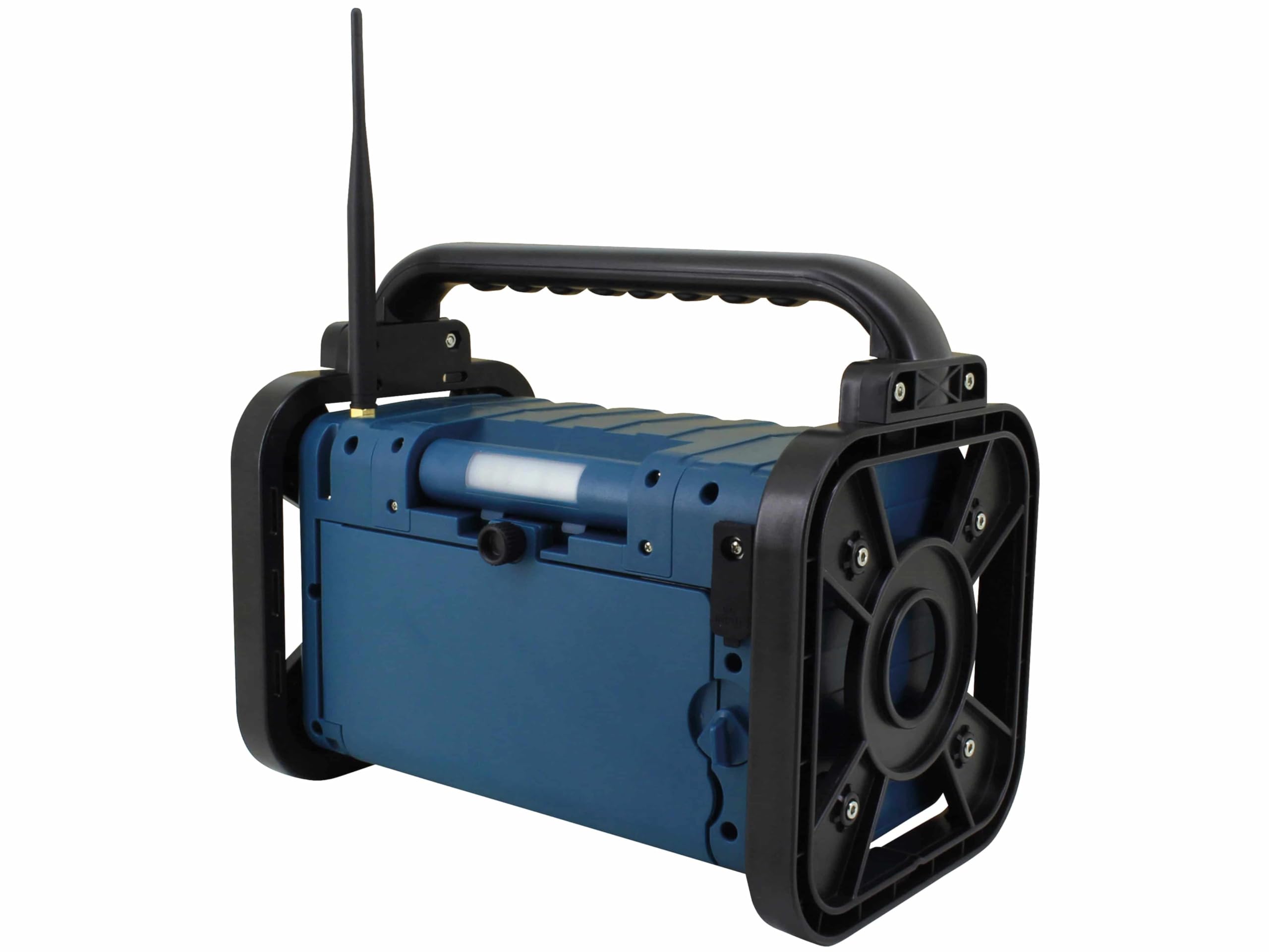 Soundmaster DAB85BL Radio Estéreo para obras de jardín, radio digital DAB+ UKW-RDS, Bluetooth, batería de ion de litio IP44, resistente al polvo y salpicaduras