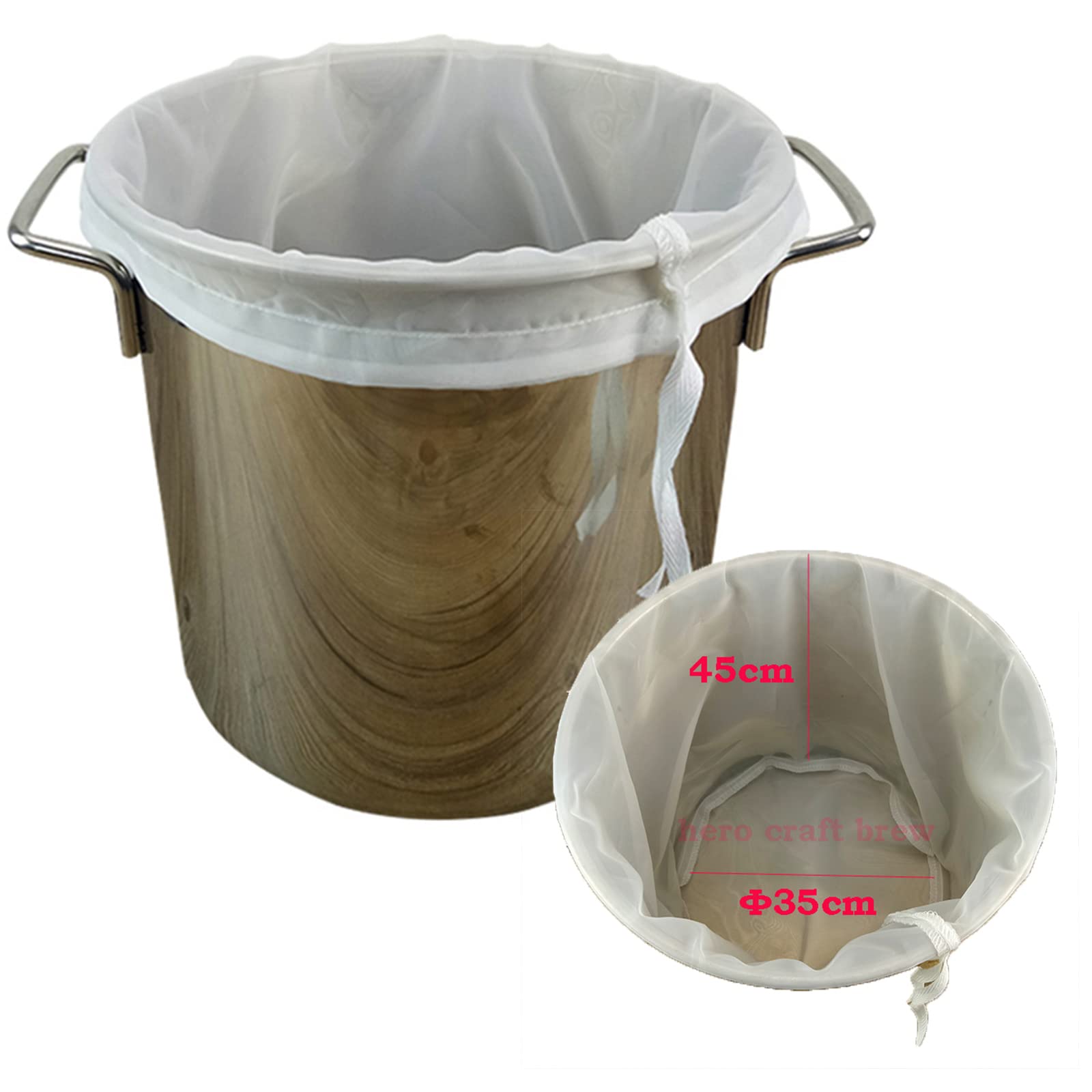 3 Sacchetti Filtro Per Birra E Latte Vegetale - 100 Mesh, Poliestere, 46x40cm E 66x56cm - Foto 10