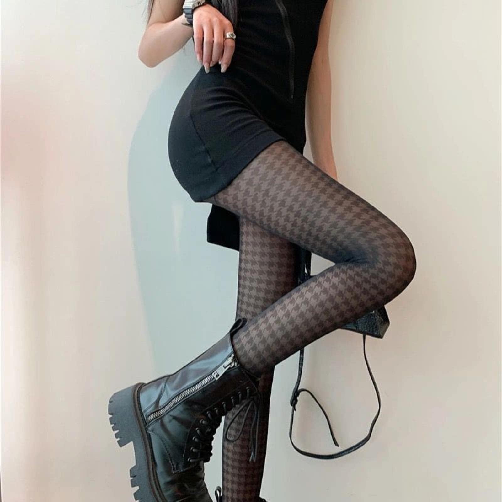 Medias sexys largas y oscuras, Medias de Rejilla sexys para Mujer, Medias de Malla, lencería, Ligas Altas hasta el Muslo, Medias (24 Pantimedias, Talla única)