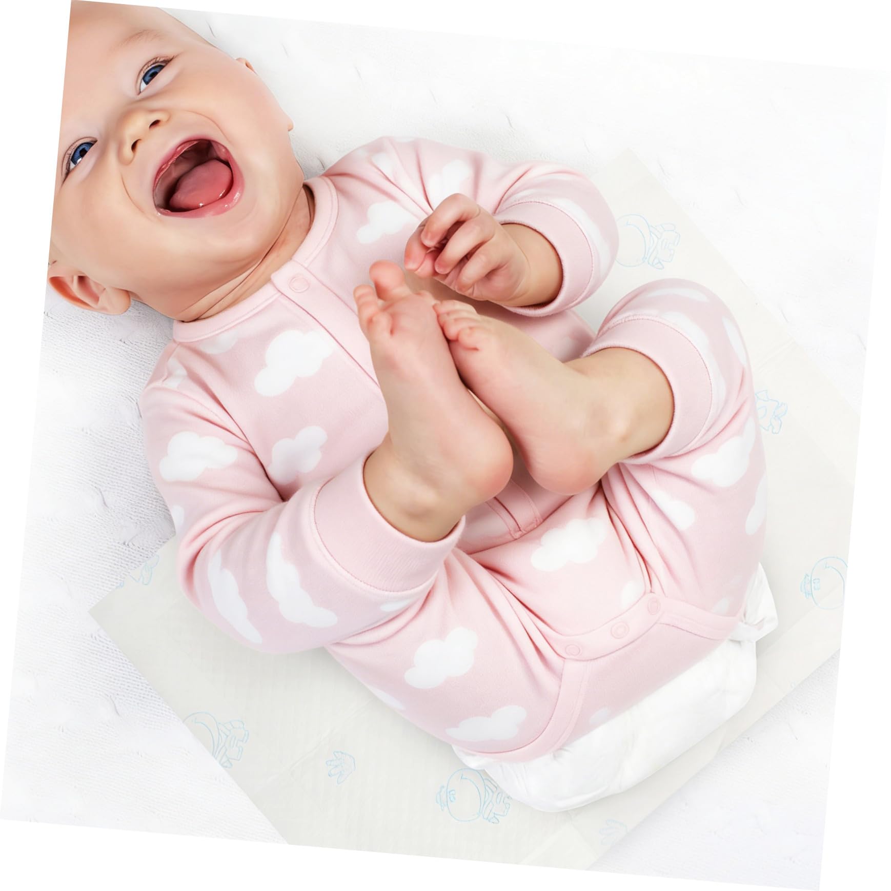 Einweg Wickelunterlage für Babys, 50 Stück, Weiß, Baumwolle | Neugeborene, Reisetauglich, Atmungsaktiv und Kompakt, Schützt Zuverlässig vor Nässe