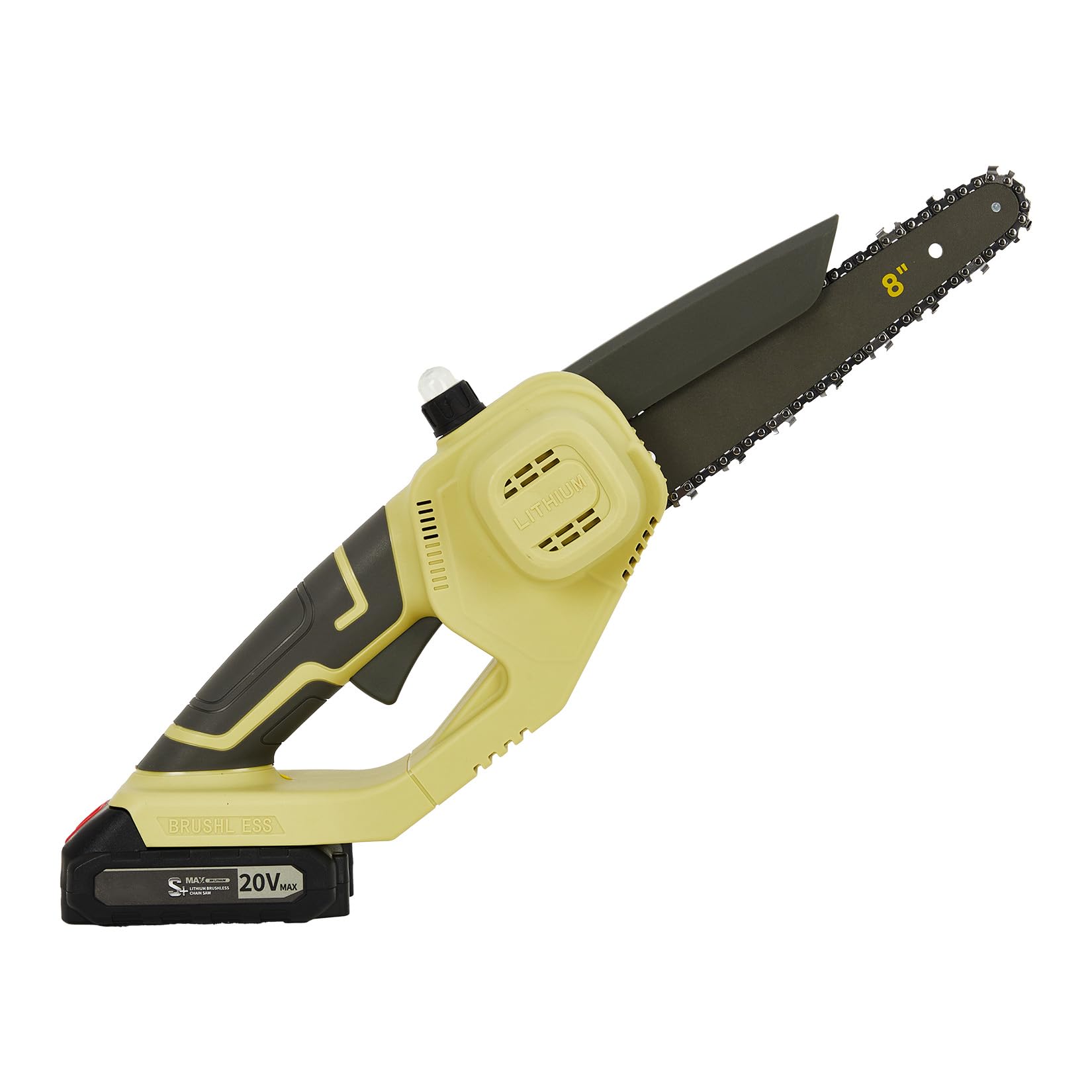 TROPOW 20V MAX Mini Chainsaw 8 Inch, Cordless Portable Electric Chainsaw, Handheld Pruning Saw for Tree Branch Cutting, Battery Powered Chain Saw for Garden, Yard, Household Use