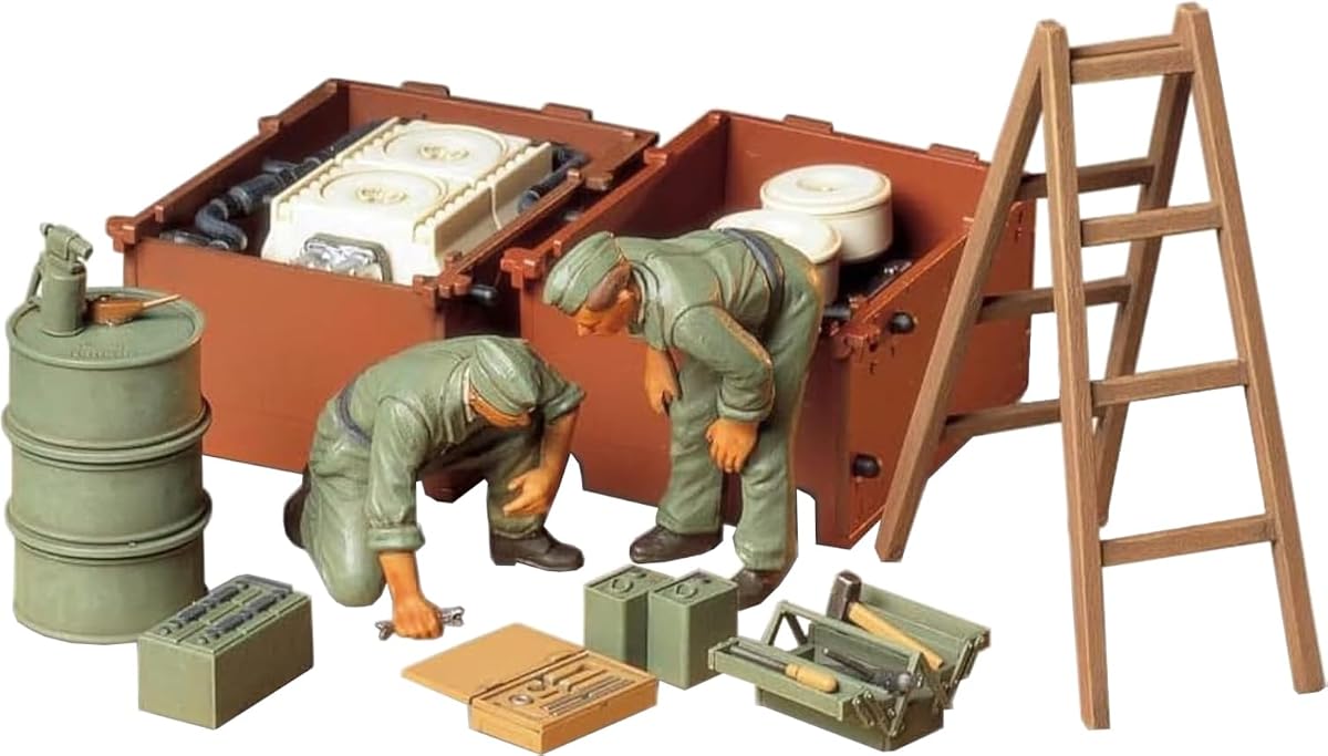 Tamiya Models Conjunto de tripulación de tanque de motor alemán