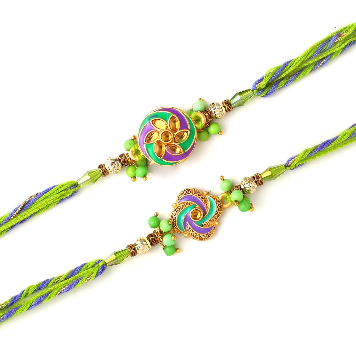 The Purple Tree Handmade Turquoise Meena Rakhi With Card For Brother (Pack of 3, Turquoise, 1 Roli Chawal) Bhaiya rakhi, Rakhi For Brother, Peacock Rakhi, Rakhi Gift For Bhai (B0B7RCZHBM) Amazon Price History, Amazon Price Tracker