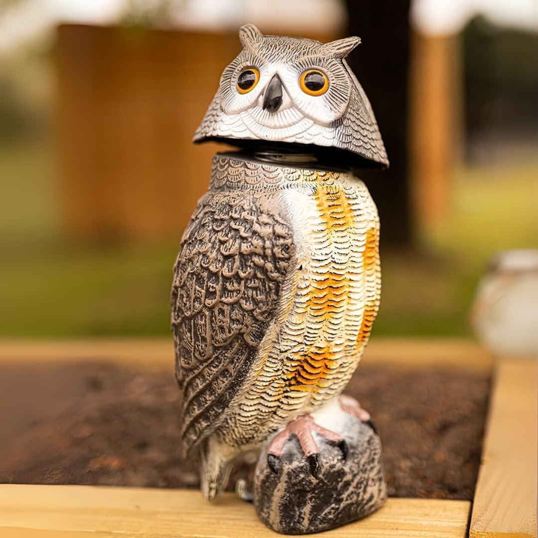 Large Bird Deterrent - bird scarer designed as an effective pigeon deterrent for gardens (One Size, Big Owl)