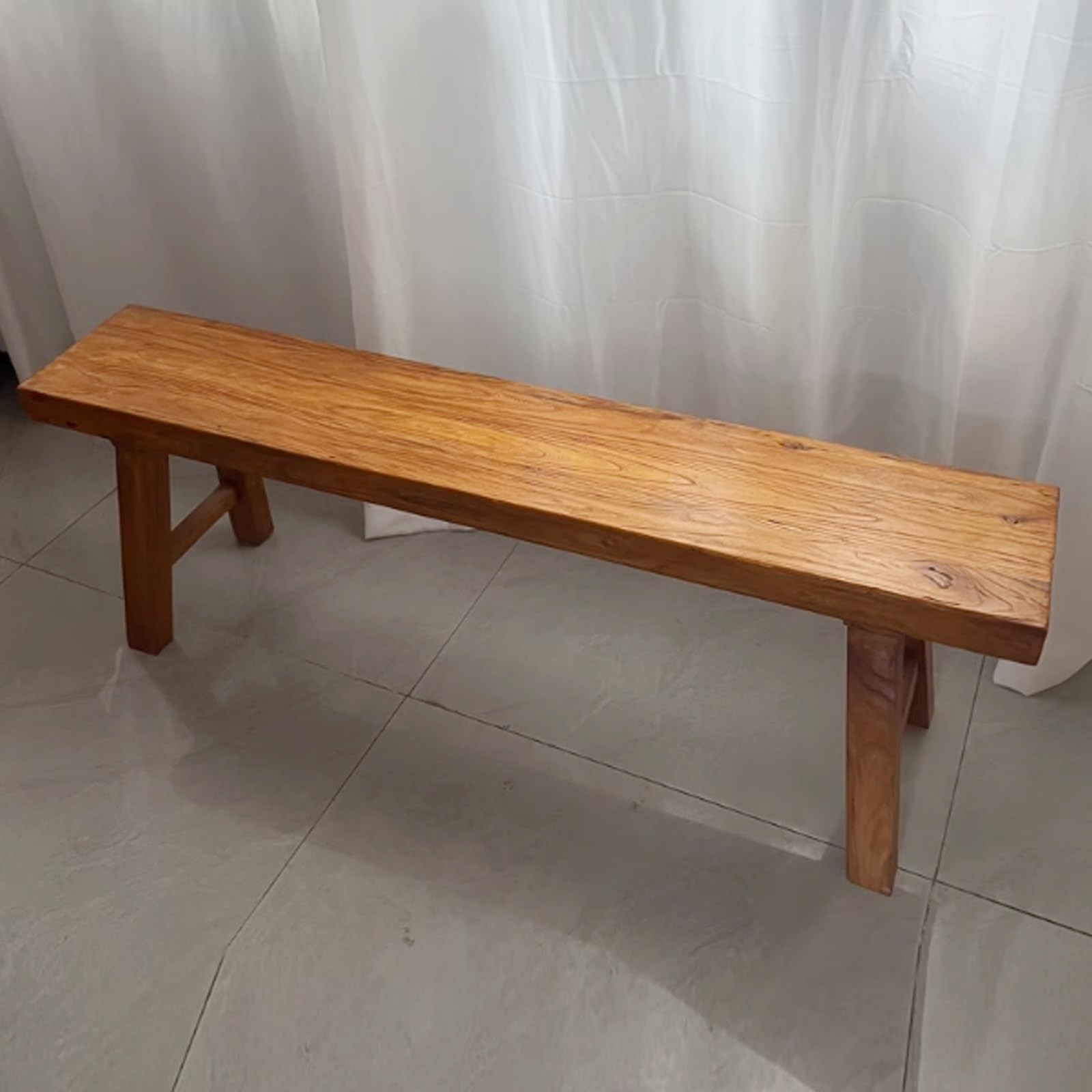 Dom wiejski drewniana ławka do jadalni do salonu vintage ławka na makaron naturalne drewno wejście długa ławka mała przestrzeń do siedzenia do sypialni rustykalny wystrój domu