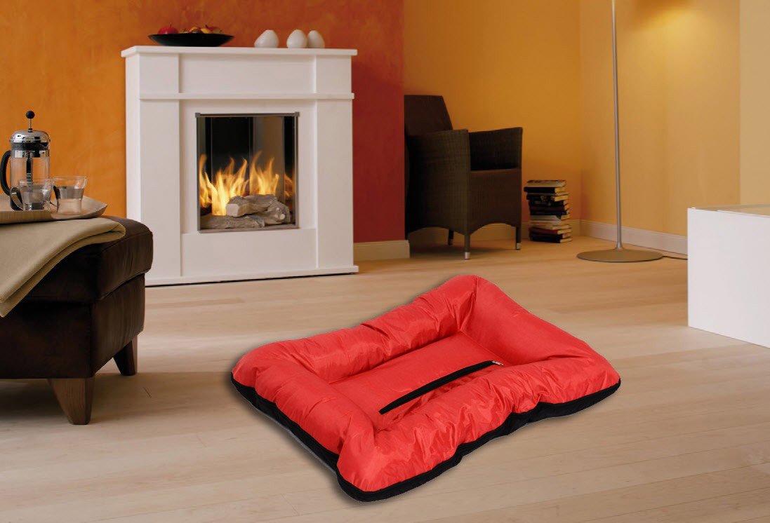 cuccia per cani con cuscino di qualità TÜV, per cani Bello M-XXXL in diversi colori (rosso-nero, L)