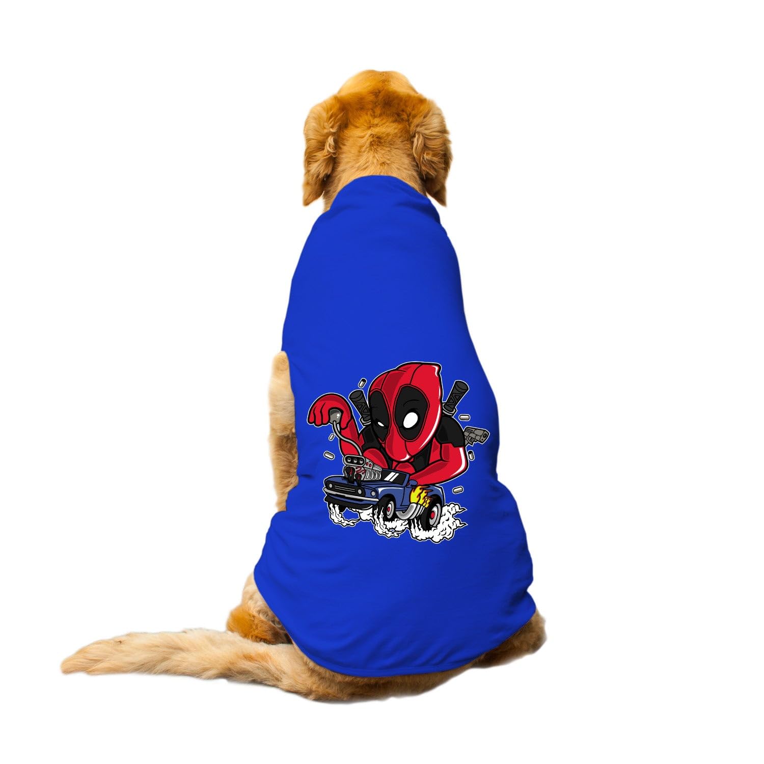 Funketti Dog T-Shirt Deadrace Printed Round Neck Sleeveless Tank/Tee Comfort, Breathable, Lightweight Dog Clothes/Apparel for Small/Medium and Big Dogs Breeds.(Royal Blue/M) (B0CCHXQSHH) Amazon Price History, Amazon Price Tracker