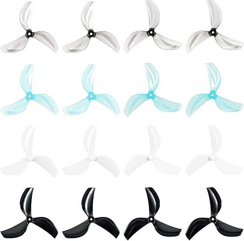 BETAFPV Gemfan - 16 hélices de drone Whoop de 3 cuchillas de 1.772 in con orificio de eje de 0.059 in compatible con FPV Racing como Meteor75 Pro 1S