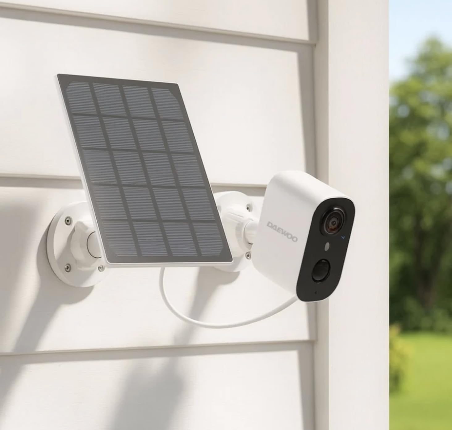 Daewoo Security Vigilia Protect - Alarma WiFi inalámbrica para casa - Kit completo con 3 cámaras Full HD (1 interior + 2 exteriores), sirena exterior, 6 contactores y 8 accesorios - sin suscripción