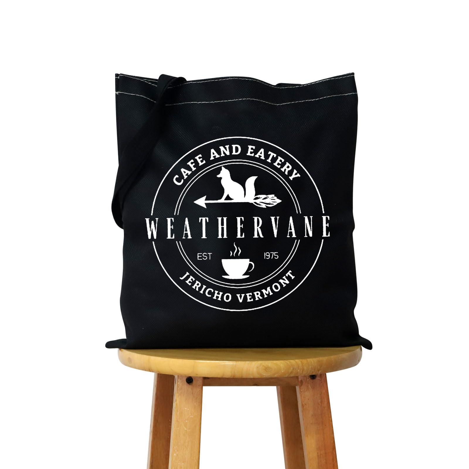 WCGXKOTV Shows Inspired Gift Addams Fan Gift Weathervane Cafe Jericho Vermont Jersey Canvas Reusable Bag Shopping Bag