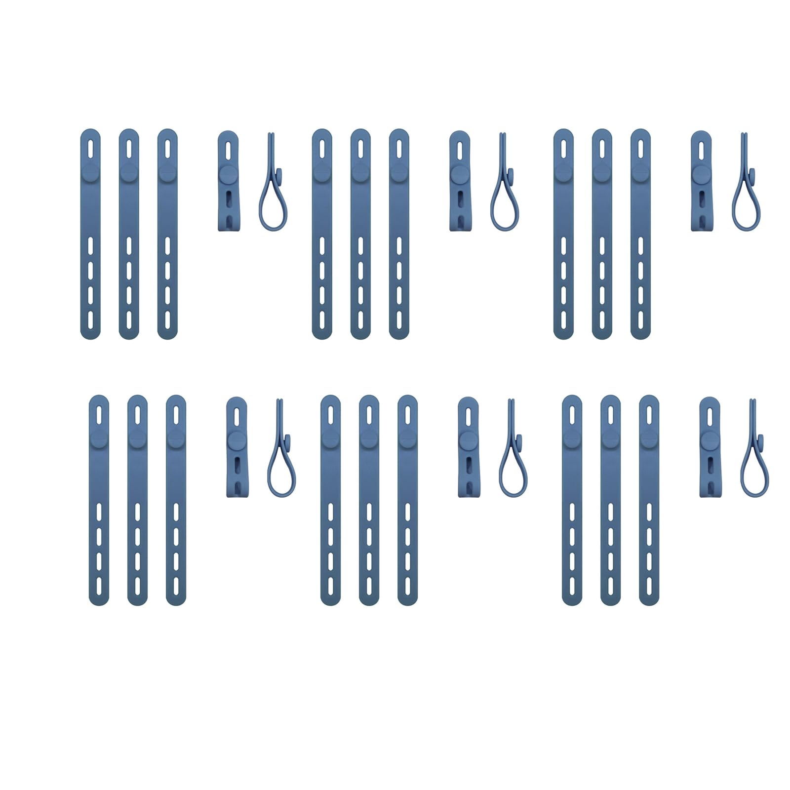 30Pcs Silicone Cable Ties for Home Cord Management Easy Elastic Cable Holders