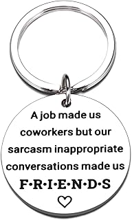 Funny Coworker Gift for Women Office Work Keychain Coworker Promotion Retirement Gifts Christmas Birthday Gift for Work Friend Goodbye Farewell Appreciation Gift for Boss Colleagues Office Bulk Gift