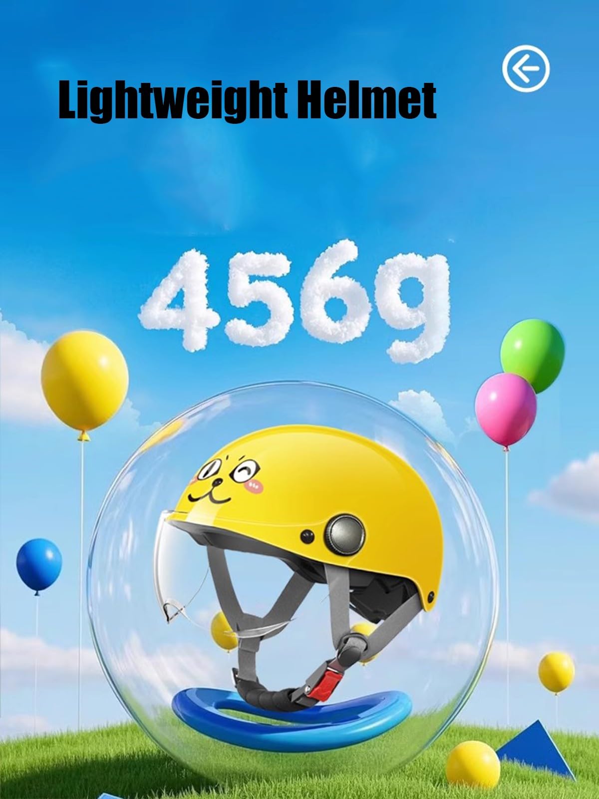 Cascos De Motocicleta para Niños con Dibujos Animados Casco Abierto 3/4 Casco Eléctrico De Media Cara con Visera Cascos para Niños Y Niñas Scooters ATV Homologados ECE F,50-58cm