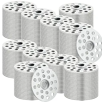1 Inch Plaster Washers Metal Washers for Screws Plaster Repair Rings Plaster Buttons Profile Washer Flat Washers for Wall Ceiling Drywall Plaster Repair (1000 Pieces)