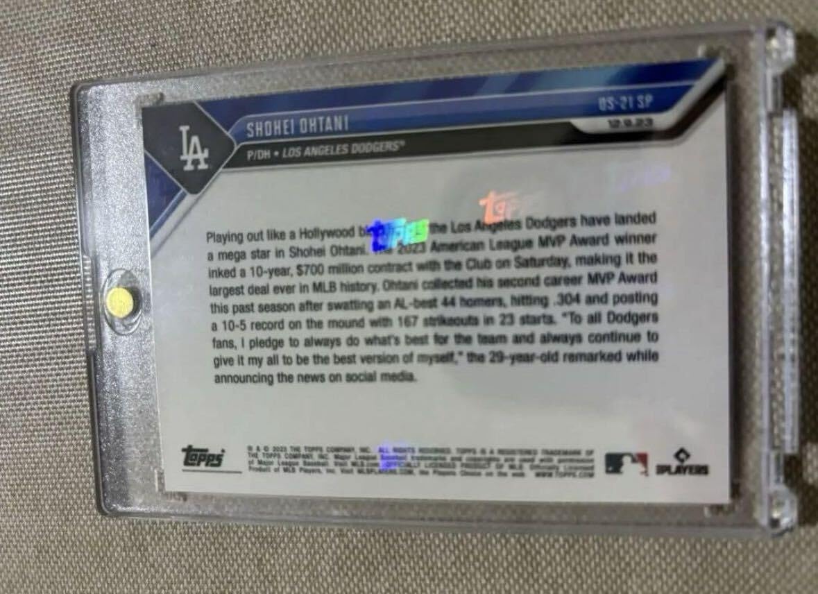 Amazon.co.jp: 大谷翔平 Topps now 2023 ドジャース契約 レインボー 