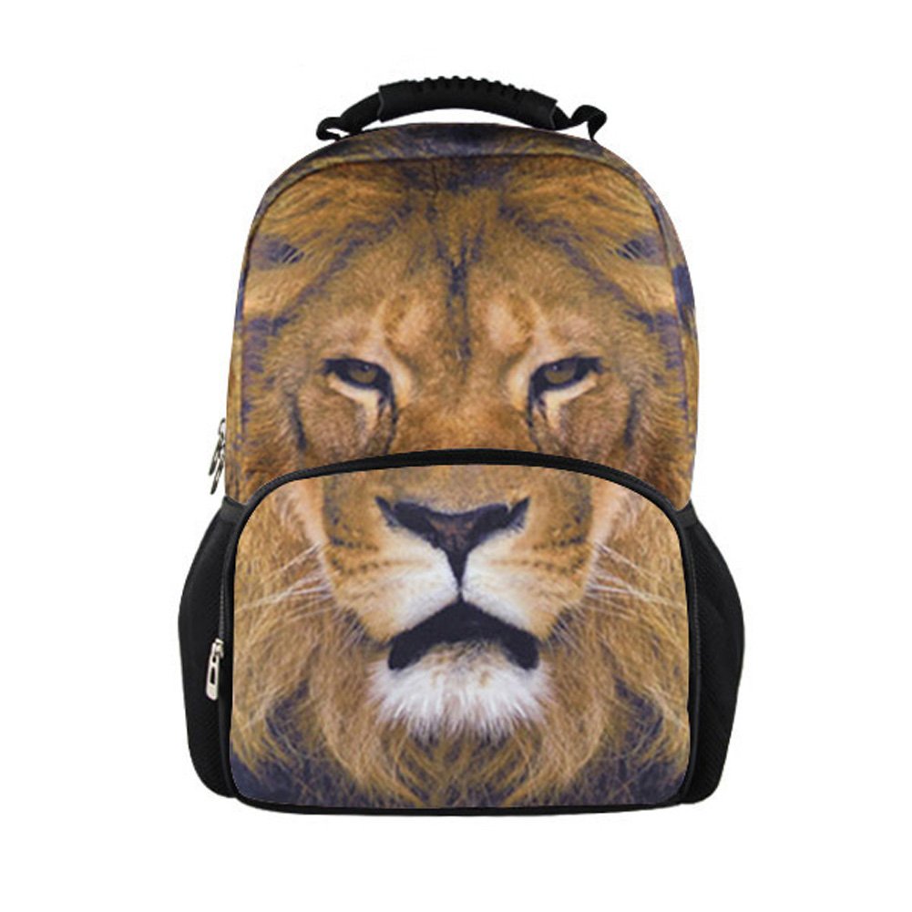 ShowudesignsAmazing Zoo Lion Face Backpack Rusksack for School Working