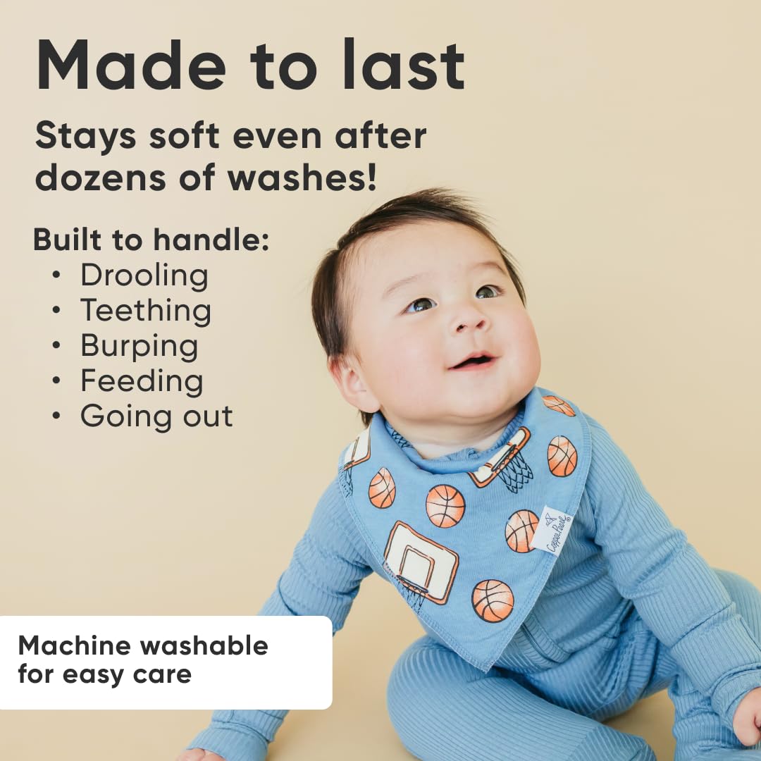 Copper Pearl Baby Bandana Drool Bibs for Drooling and Teething 4 Pack Gift Set Dunk - Image 3