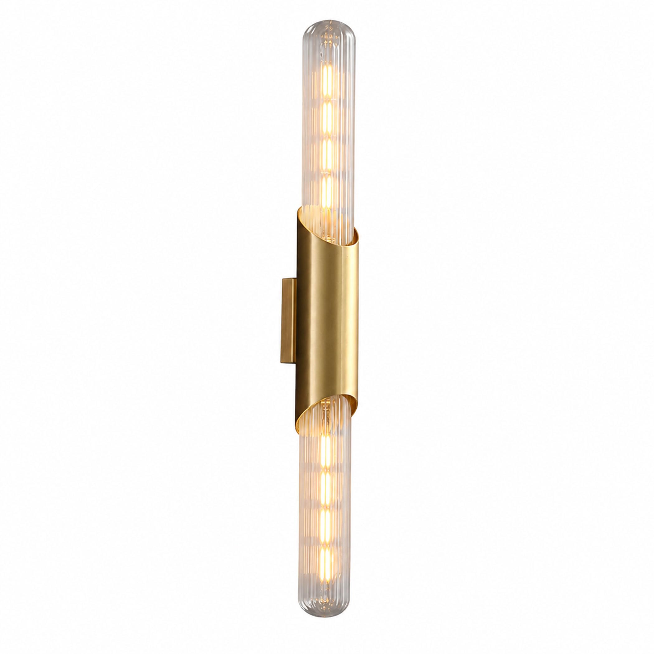 NICRX Modern Glass Wall Sconce Vertical Wall Light E27 Fixture