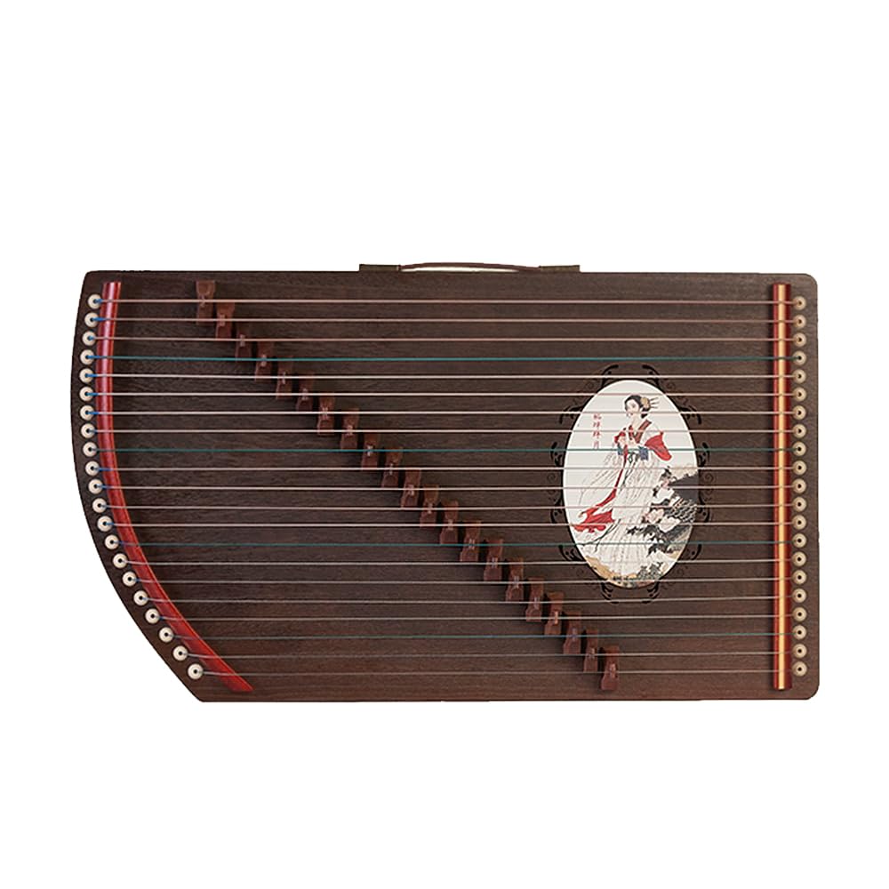 Guzheng-Fingertrainingsgerät, 21 Saiten, 57 cm, geeignet für professionelle Fingerübungen, inklusive Instrumenten-Aufbewahrungstasche, A (B Einheitsgröße)