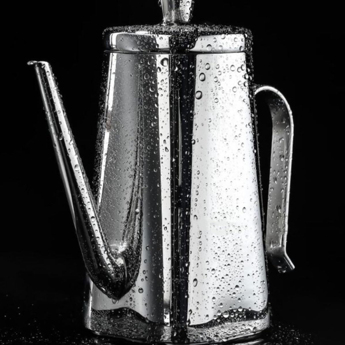 DECHOUS Bouteille à Huile en Acier Inoxydable 304 Poignée Ergonomique, Grand Contenant Portable Cuisine et Bar