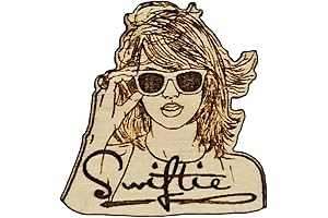 Swift Pop-Star Tribute Wood Pin: Show Your Admiration with Timeless Elegance