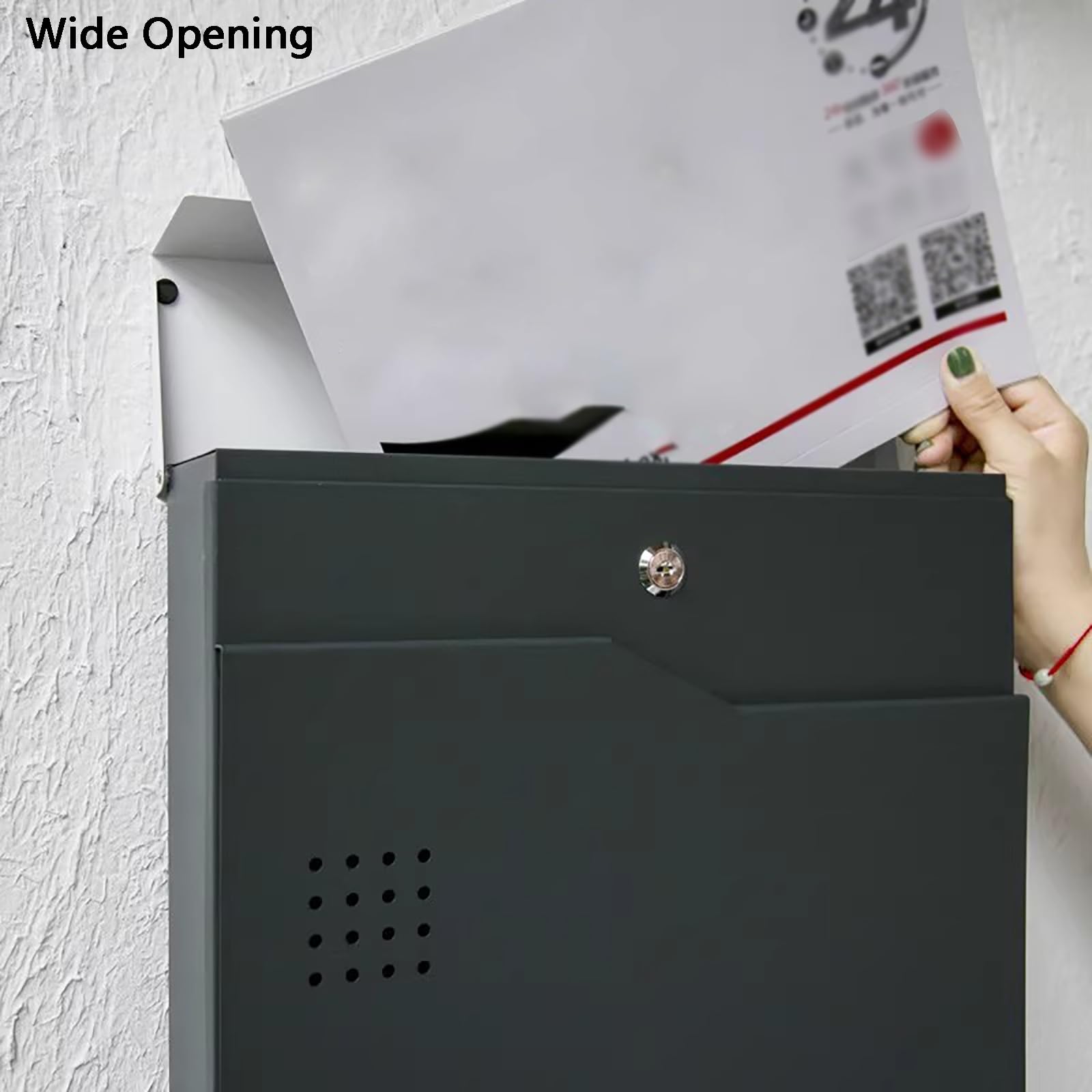 Buzones, Buzón de sugerencias montado en la Pared for Exteriores, diseño Cerradura Oculta, Adecuado for Uso doméstico y Comercial