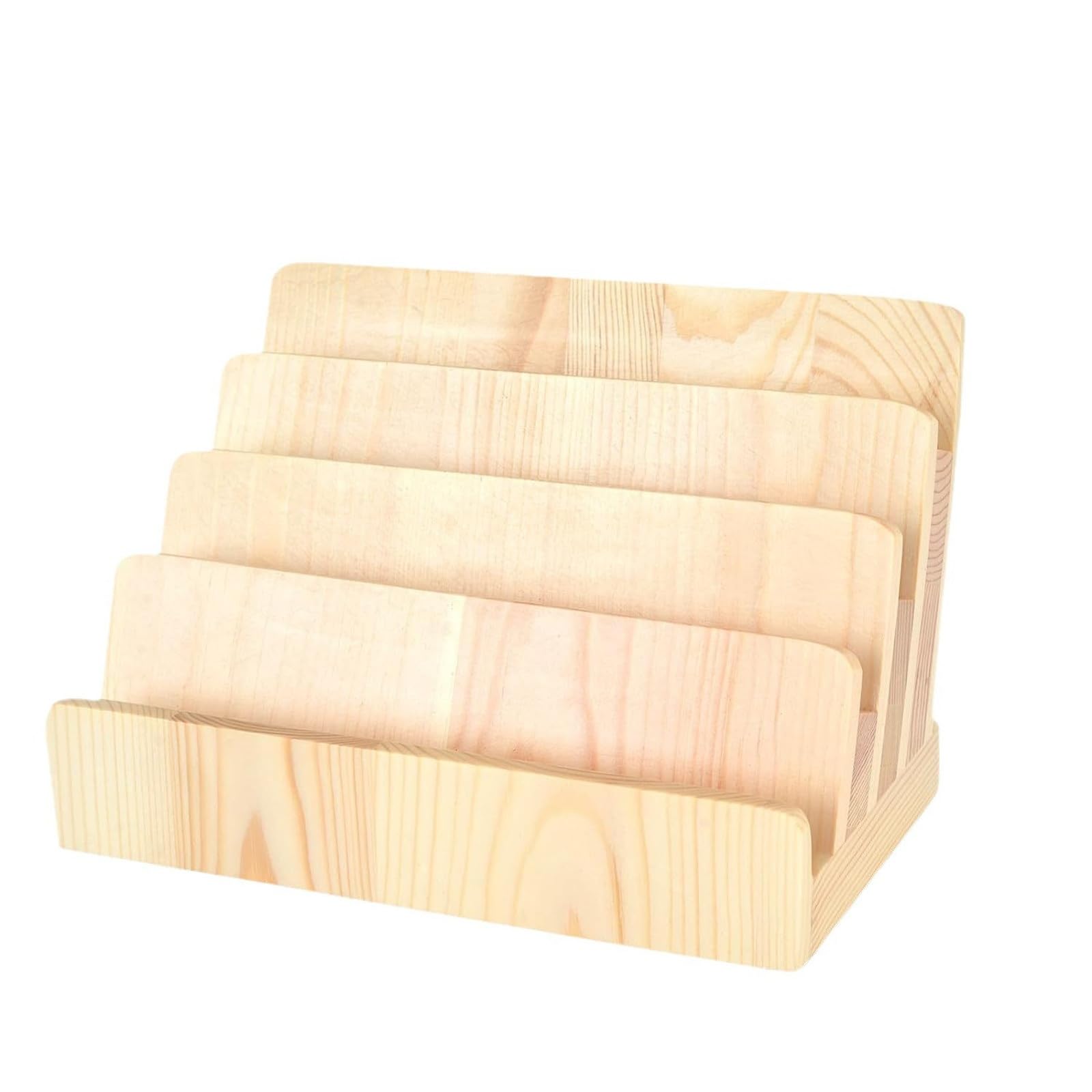 Wcxozerty Beige Business Card Holder Wooden Business Card Holder Display Stand For Office Home