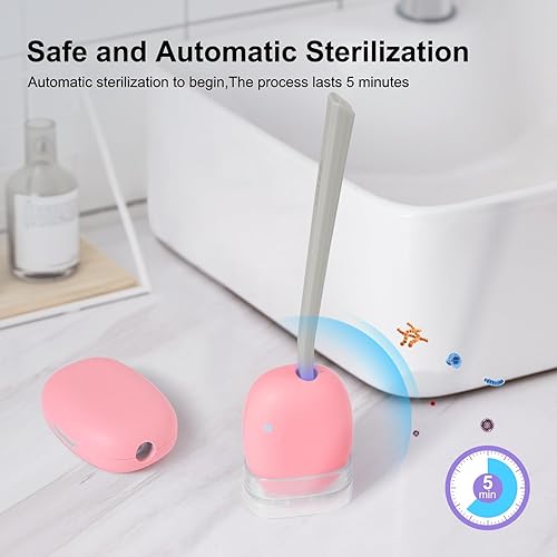 Miniatura 6 de ELMWAY Estuche desinfectante para cepillos de dientes UV, esterilizador de cepillo de dientes, cubierta portátil para cepillos de dientes con carga