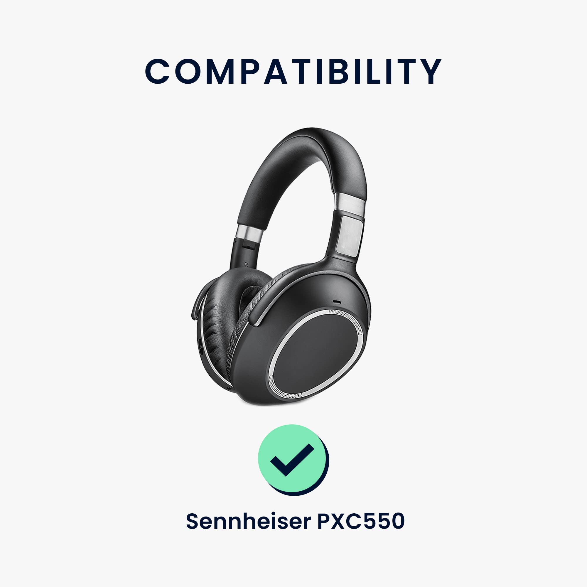 Ersatz-Ohrpolster Für Sennheiser PXC550 – Aus Weichem Schafsleder | Erhöhter Tragekomfort Für Over-Ear-Kopfhörer