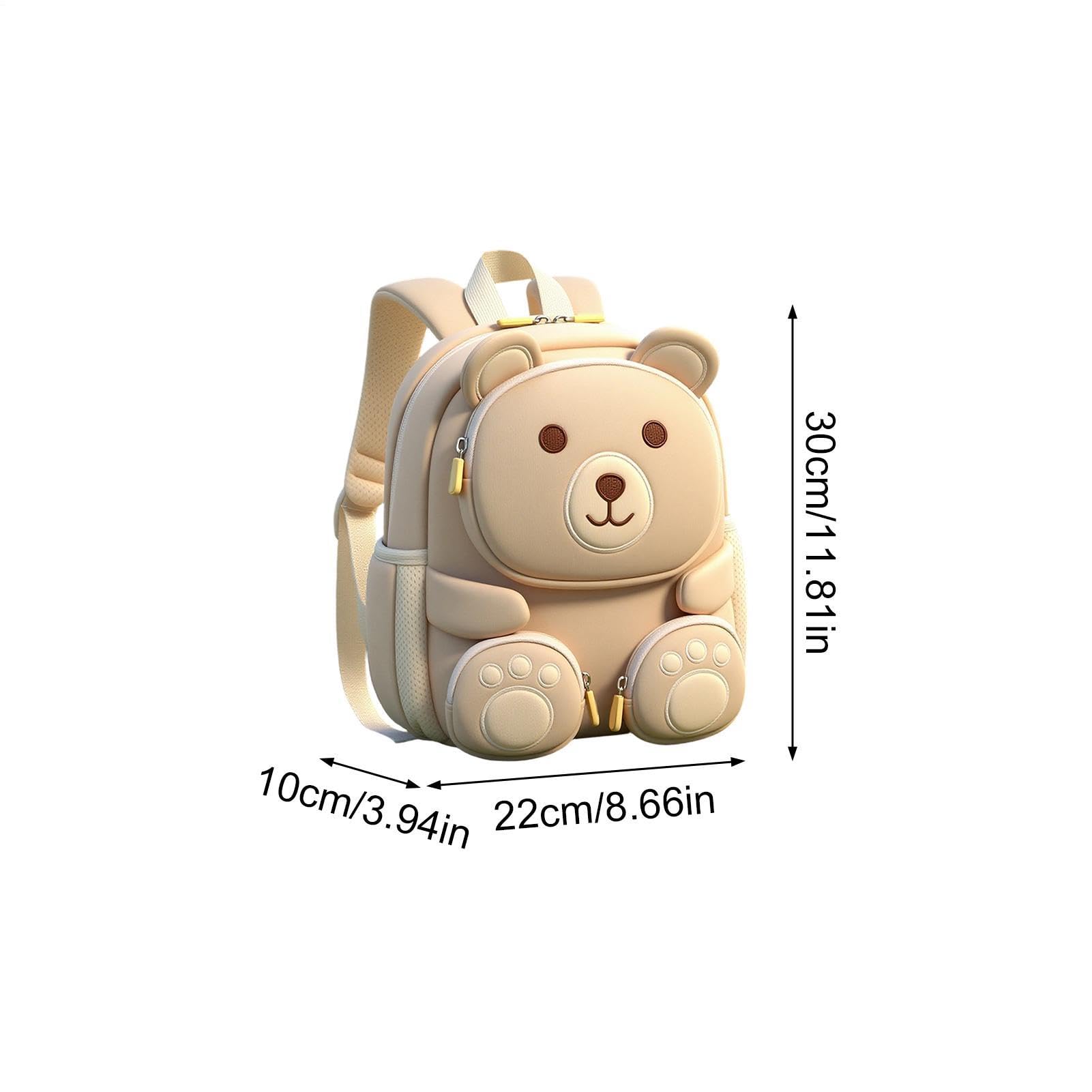 Plecak dla dziewczynek uroczy miś design mini torba z regulowanym ramieniem, Kremowy kolor, Refer to description, Uniseks