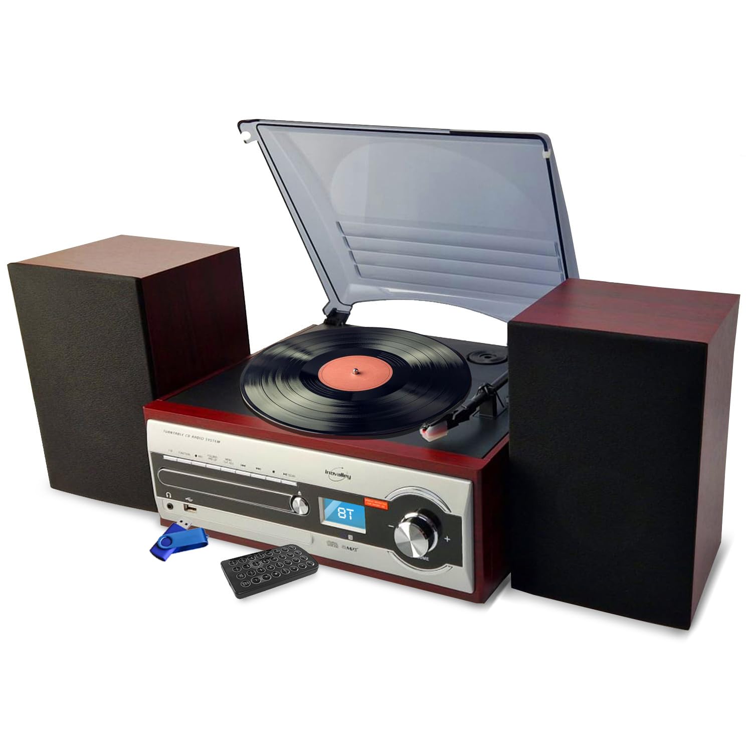 CH14E Chaine HiFi 80W Vinyle CD Bluetooth FM USB clé USB 32Go