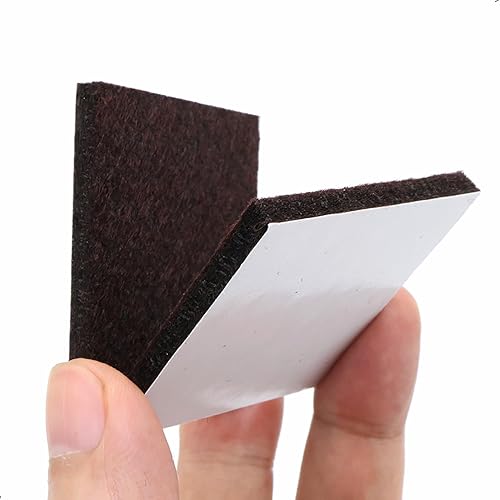 Miniatura 3 de 6 almohadillas cuadradas de fieltro para muebles, de 4 x 4 pulgadas, autoadhesivas, cortables, antiarañazos, protectores de suelo para patas de