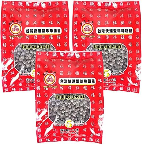 Tapioca Pearl Black Bubble Tea 1kg (Pack of 3)