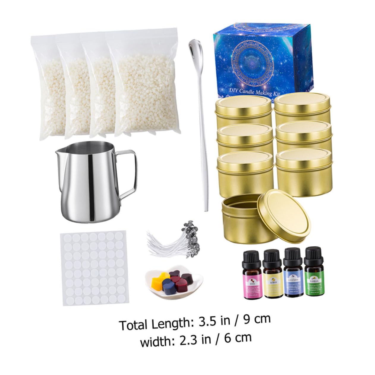 Beatifufu Beeswax Candle Making Kit Set for DIY Candle Making Tools Instructions