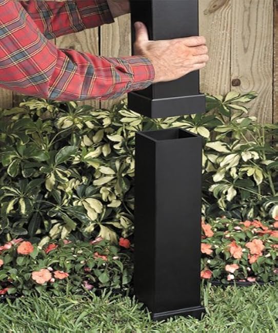 Arlington Industries GP37B-1 Gard-N-Post Outdoor Landscape Lighting Garden Post, 37-Inch, Black